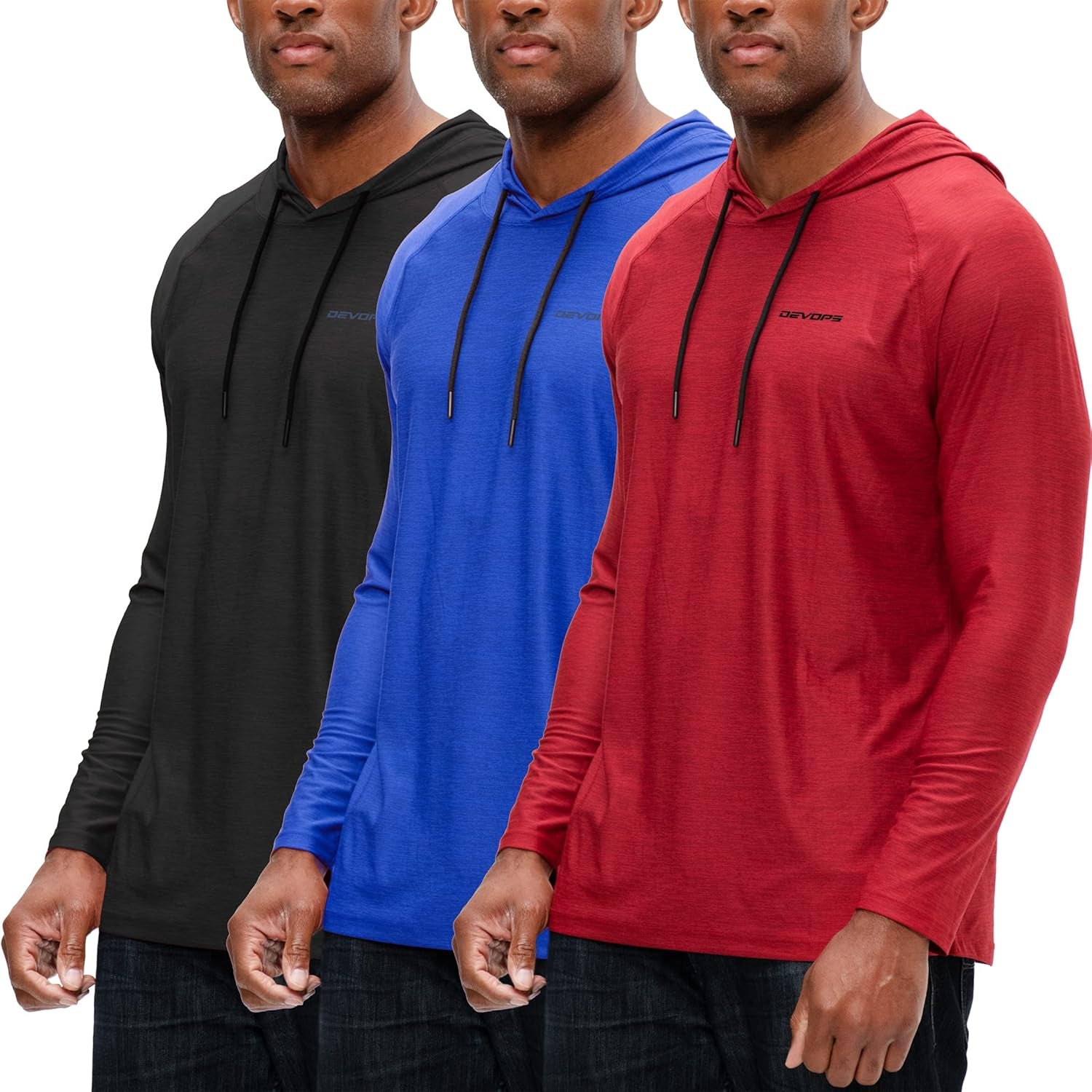 Men'S Hoodie Long Sleeve Fishing Hiking Running Workout T-Shirts