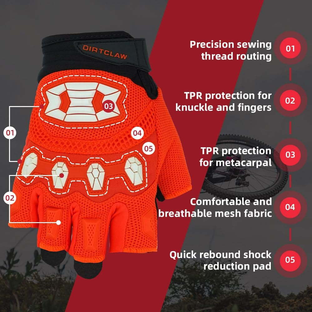 Unisex BMX MX ATV MTB Racing Mountain Bike Bicycle Cycling Off-Road/Dirt Bike Gloves Road Racing Motorcycle Motocross Sports Gloves Touch Recognition Full Finger Glove